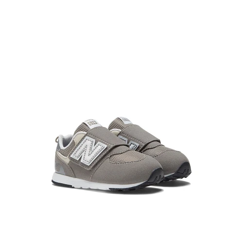 Infant Boys' New Balance 574 NEW-B Hook & Loop Rain Cloud White Gray