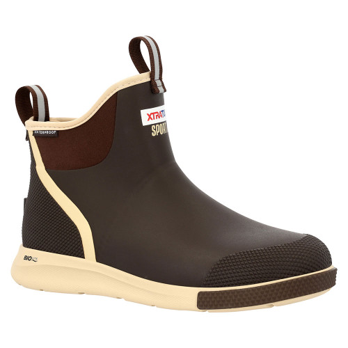 Men's Xtratuf Ankle Deck Boots Sport - Brown Front Angled View