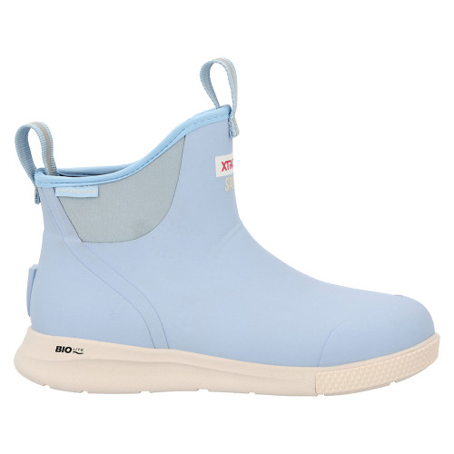 Women's Xtratuf Ankle Deck Boots Sport - Skyway Blue Outer Side