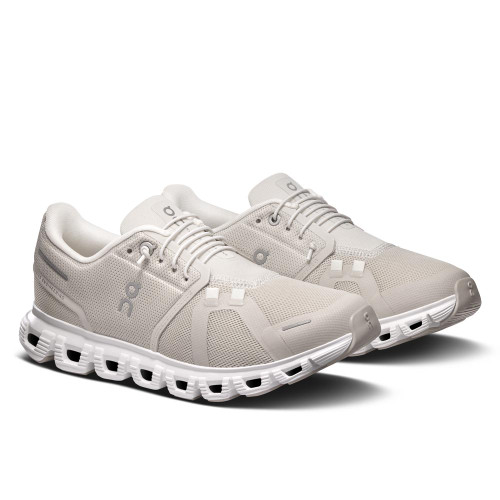 Women's On Cloud 6 Wide Pearl White Gray