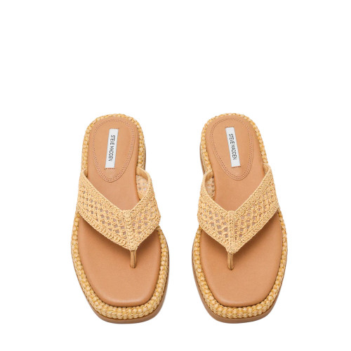 Women's Steve Madden Bella Thong Natural Raffia Sandal top
