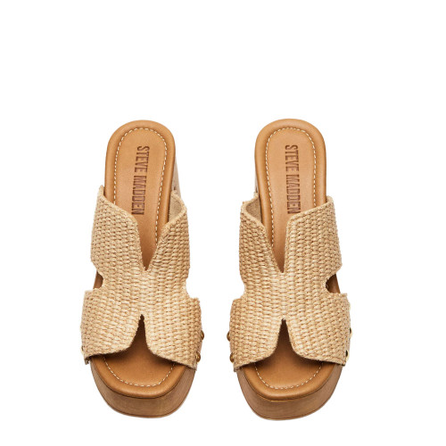 Women's Steve Madden Sunkissed Block Heel Raffia Sandal top
