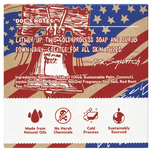 Dr. Squatch Freedom Fresh Bar Soap Back