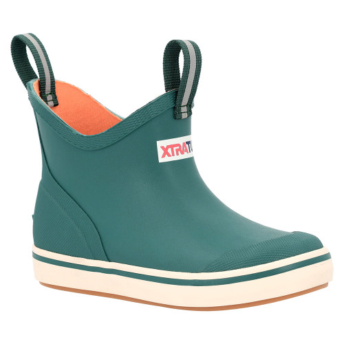 Little Boys' Xtratuf Ankle Deck Boots - Teal Front Angled View
