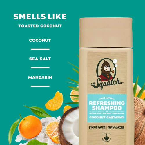 Dr. Squatch Coconut Castaway Shampoo Detail