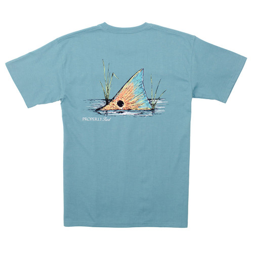 Men's Properly Tied Redfish Tail Coastal Sky Blue T-Shirt