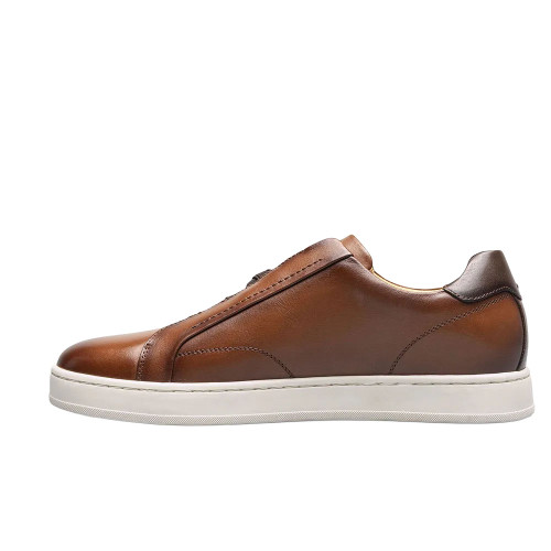 Men's Florsheim Monopoli Elastic Lace To Toe Sneaker Cognac Side Inner