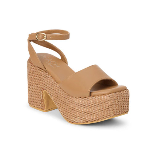 Women's Matisse Arden Platform Sandals Cognac Brown Front Angled View