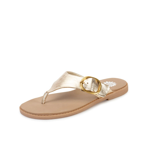 Women's Yellowbox Igloo Sandals - Gold Front Angled View