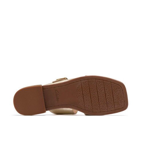 Women's Clarks Ariany Bay Sandals Gold Leather Sole