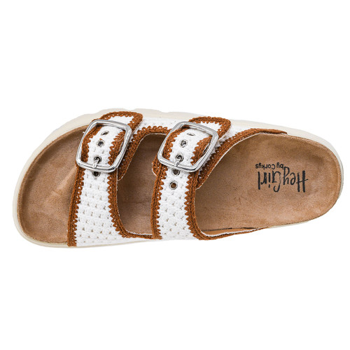 Women's Corkys Rumor Has It Flatform Sandals - Ivory Tan Top View