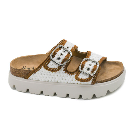 Women's Corkys Rumor Has It Flatform Sandals - Ivory Tan Outer Side