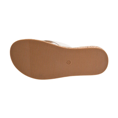 Women's Corkys Off The Deep End Flip Flops Ivory White Sole