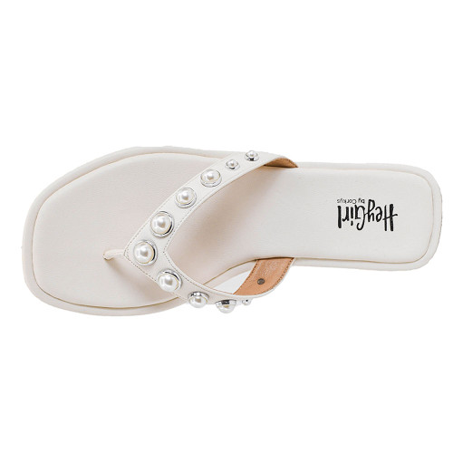 Women's Corkys Jump In Sandals - White Top View