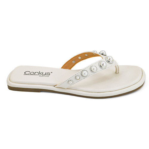 Women's Corkys Jump In Sandals - White Outer Side