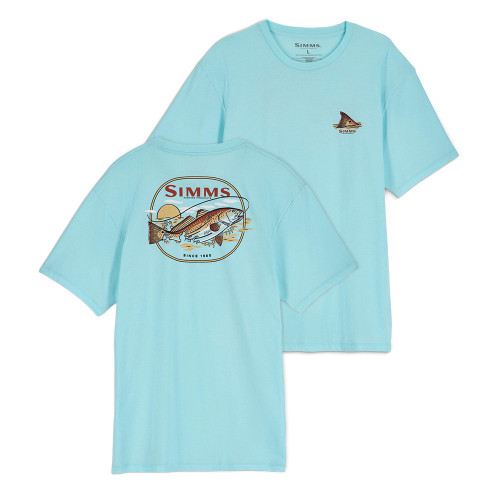 Men's Simms Redfish T-Shirt Sea Breeze Main