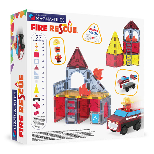 Magna-Tiles Fire Rescue 27 Piece Set Back
