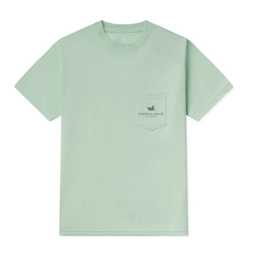Boys' Southern Marsh SEAWASH Retro Redfish Seafoam Green T-Shirt front