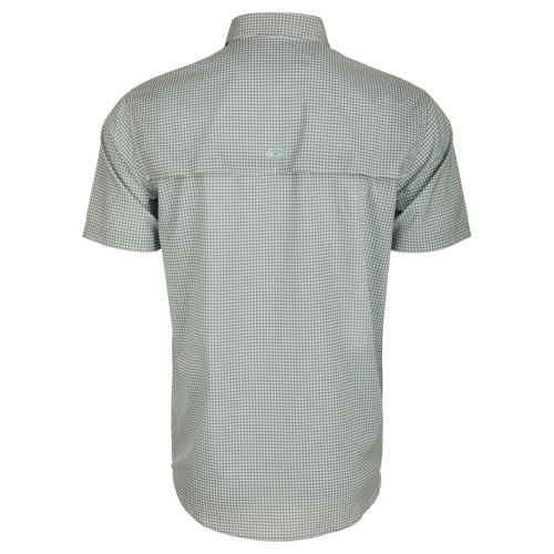 Men's Drake Gingham Check Button Down Quarry Tonal Back