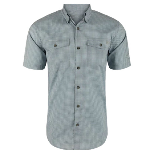 Men's Drake Gingham Check Button Down Quarry Tonal Main
