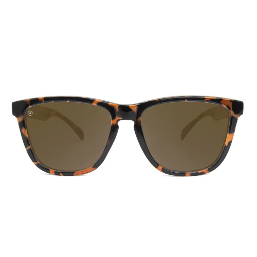 Knockaround Classics Round Sunglasses - Tortoiseshell Amber Front View