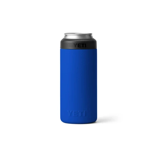 YETI 12 oz Rambler Colster Slim Can Cooler - Royal Blue Back