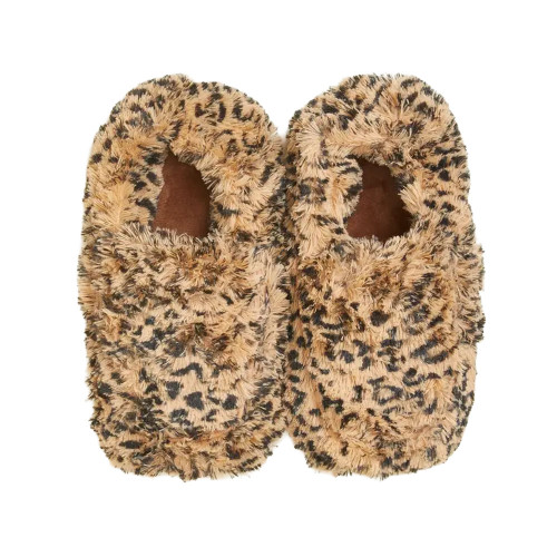 Warmies Tawny Plush Slippers - Leopard Top View
