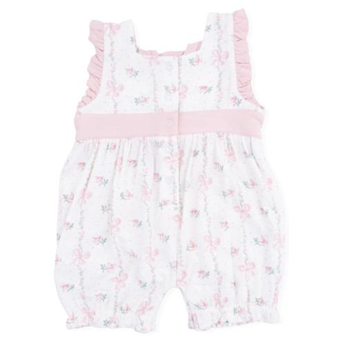 Infant Girls' Angel Dear Strap Sleeve Bow Playsuit - Buds And Bows Back View