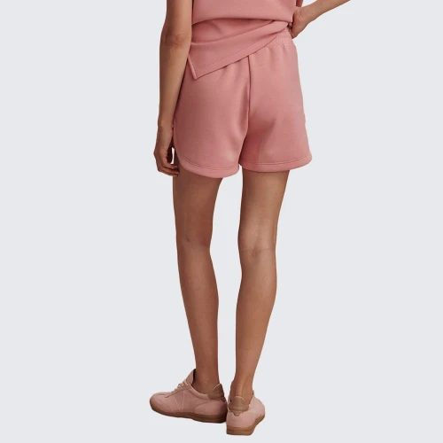 Women's Varley Coulter High Rise Shorts Brandy Rose Pink Back Model View
