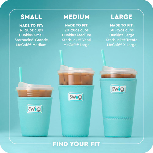 Swig Life Medium Iced Cup Coolie Various Sizes Detail