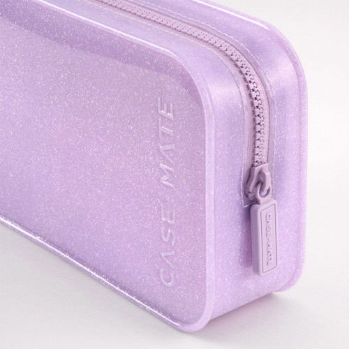 Case-Mate Jelly Pouch Makeup Stardust Twinkle Purple Bag zipper