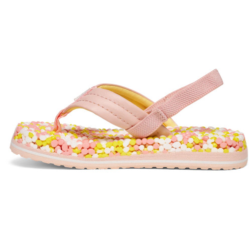 Toddler Girls' Sanuk Bubblecrush Flip Flops Pearl Blush Side View
