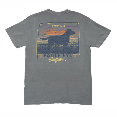 Adult  Eagle Eye Outfitters Short Sleeve Lab In Blind T-Shirt Granite Grey Back Of Shirt
