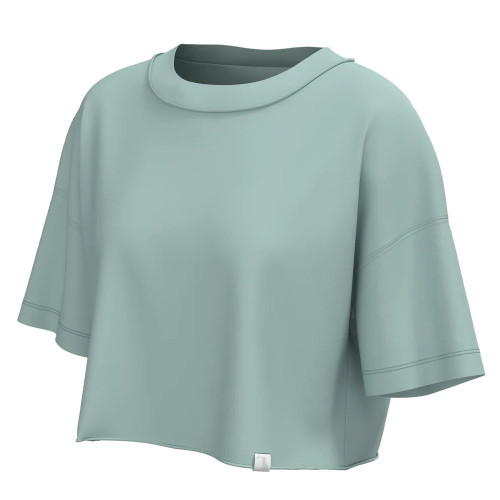 Girls' Local Girl Outfitters Boxy Crop T-Shirt Jade Green Main