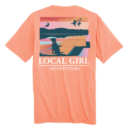 Women's Local Girl Outfitters Lab On Deck T-Shirt Neon Cantaloupe Main