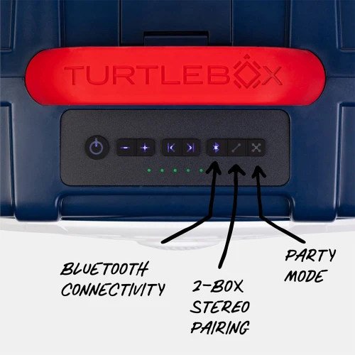 Turtlebox Original (Gen 3) Bluetooth Speaker - Americana Blue Buttons