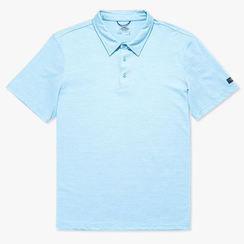 Men's AFTCO Adapt Performance Polo Airy Blue Heather Swatch