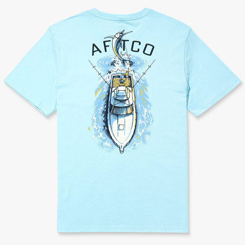 Men's AFTCO Top View T-Shirt Clearwater Swatch