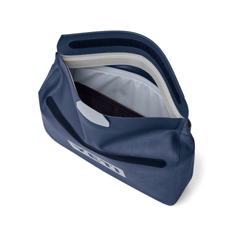 YETI SideKick Dry 3L Waterproof Classic Navy Gear Case open