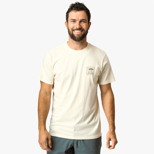 Men's AFTCO Yesterday T-Shirt Cream Front