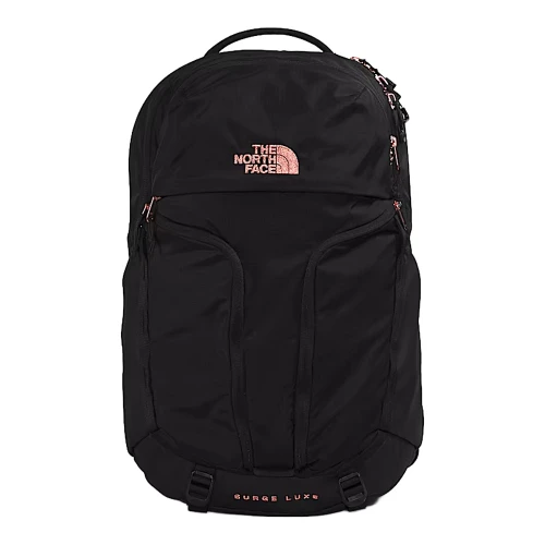 coral and grey north face backpack The Women's Jester LUXE Metal Pink/Burnt Versatile Boutique Designed with a women specific FlexVent suspension system certified by the American Chiropractic Association The North Face Women's Surge