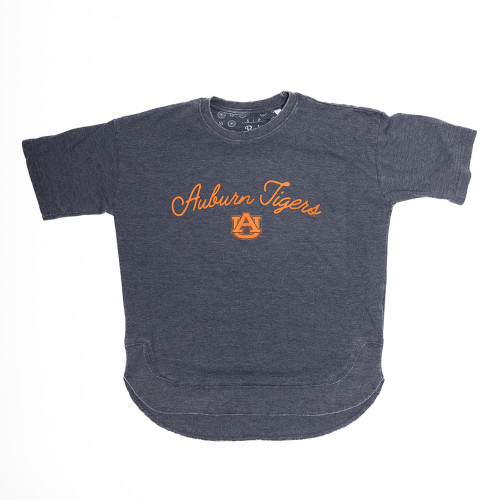 Women's Pressbox Auburn Poncho Navy T-Shirt