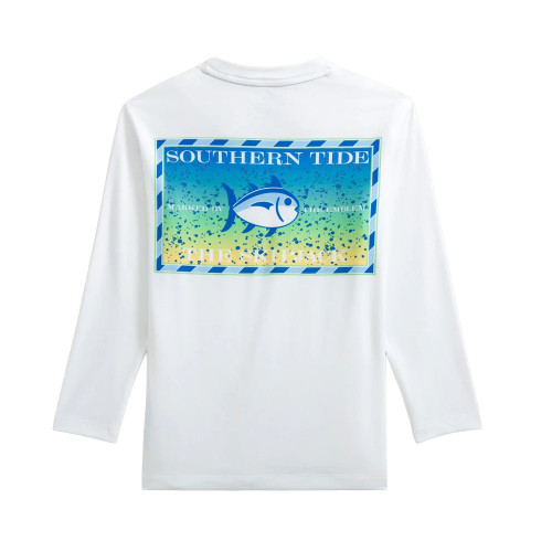 Boys' Southern Tide Original Skipjack Mahi Long Sleeve Performance T-Shirt Classic White Main