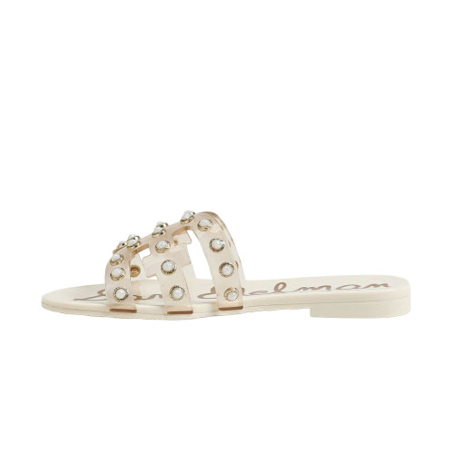 Women's Sam Edelman Bay Jelly Slide Sandals - Transparent Ivory Outer Side