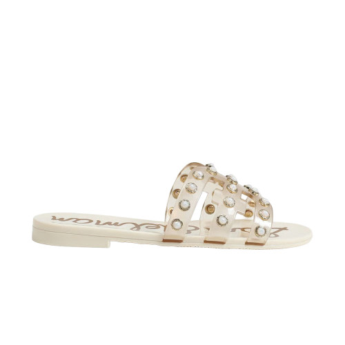 Women's Sam Edelman Bay Jelly Slide Sandals - Transparent Ivory Instep