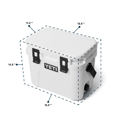 YETI Roadie 15 Hard Alabama White Cooler outer dimensions