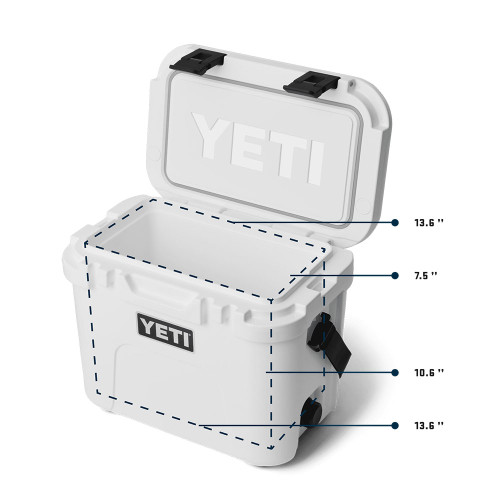 YETI Roadie 15 Hard Alabama White Cooler inner dimensions