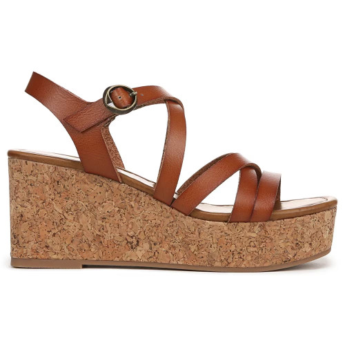 Women's Blowfish Aurora Platform Wedge Sandals Scotch Brown Outer Side