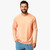 Men's AFTCO Samurai 2 Long Sleeve Performance Tee Coral Sands Heather Front Model