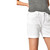Women's Mavi Pixie Cuffed Boyfriend Fit White Shorts closeup